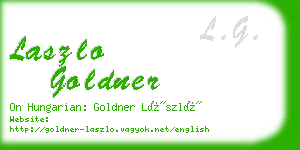 laszlo goldner business card